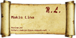 Makis Lina névjegykártya